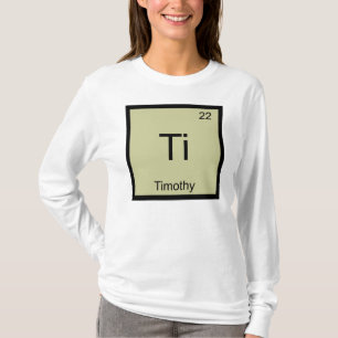Tijdschema voor timotheemnaamchemie Element T-shirt