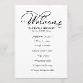 Tijdschema voor weduwenvolgorde van gebeurtenissen programmakaart (Voorkant)