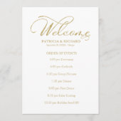 Tijdschema voor weduwenvolgorde van gebeurtenissen programmakaart (Voorkant)