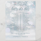 Tijdschema voor winterweddenschappen Snowflakes Wi (Voorkant)