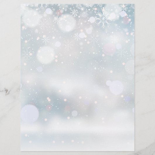 Tijdschema voor winterweddenschappen Snowflakes Wi (Achterkant)