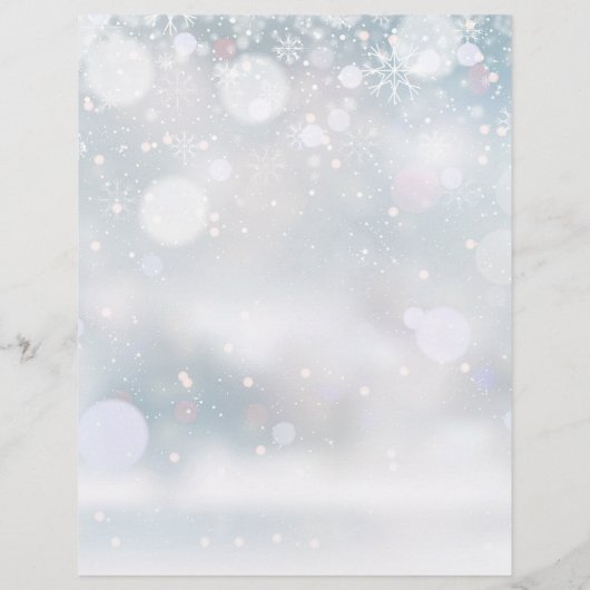 Tijdschema voor winterweddenschappen Snowflakes Wi (Achterkant)