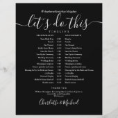 Tijdschema voor zwarte en witte bruiloft (Voorkant)