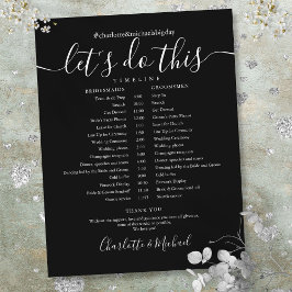 Tijdschema voor zwarte en witte bruiloft