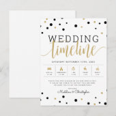 TIJDSCHEMA'S VOOR WEDING BRIEFKAART (Voorkant / Achterkant)