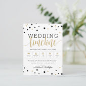 TIJDSCHEMA'S VOOR WEDING BRIEFKAART (Staand voorkant)
