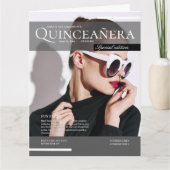 Tijdschrift 15e verjaardag quinceañera uitnodiging (Voorkant)