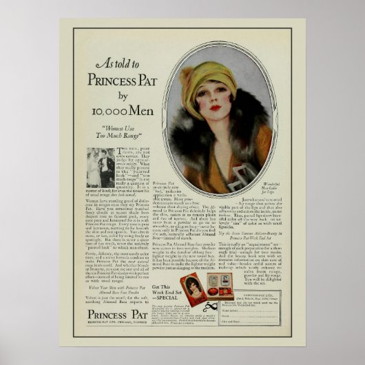 tijdschrift 1920s cosmetica en tijdschrift poster (Voorkant)