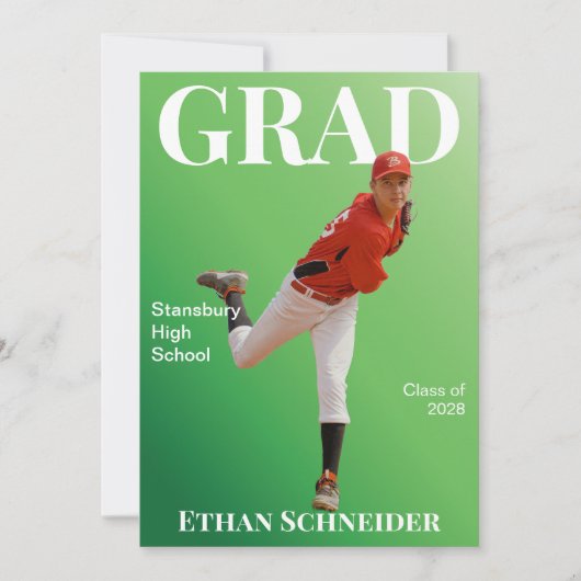 Tijdschrift Afstuderen Groen en Wit Aankondiging (Voorkant)