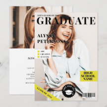 Tijdschrift bedekking 2 foto's zwarte trendy afstu