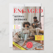 Tijdschrift bedekking 4 foto's verloving aankondig aankondiging (Voorkant)