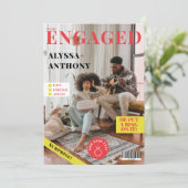 Tijdschrift bedekking 4 foto's verloving aankondig aankondiging (Staand voorkant)