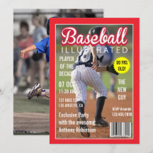Tijdschrift Bekende Baseball Verjaardagsfeestje Fo