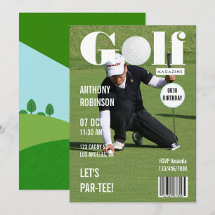 Tijdschrift Bekende golfer verjaardagsfeest foto Kaart