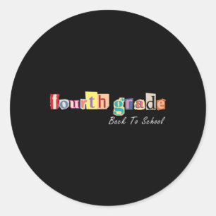 Tijdschrift Brief Vierde Klas Leraar Kinderen Teru Ronde Sticker