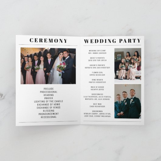 Tijdschrift bruiloft programma (Binnen)