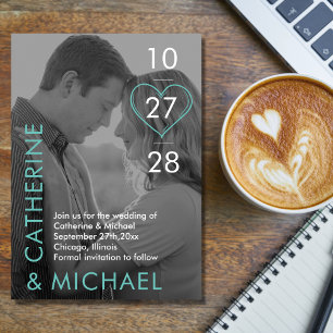 Tijdschrift Cover Donkere Foto Moderne Minimalisti Save The Date