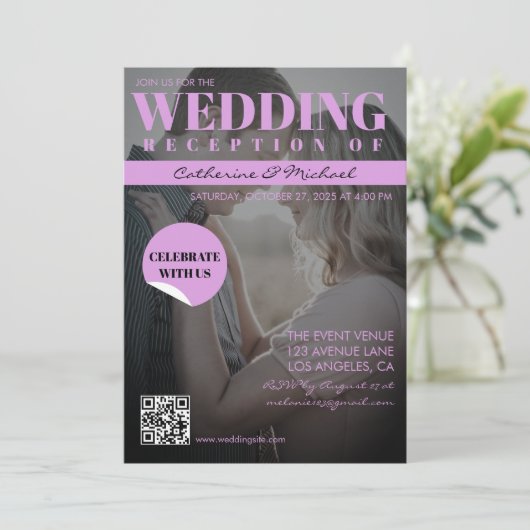 Tijdschrift Cover Trendy Donkere Foto Kaart (Staand voorkant)