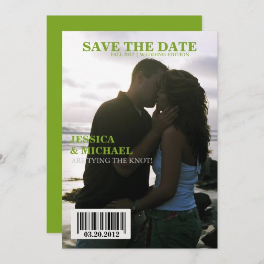 Tijdschrift De datum opslaan Save The Date (Voorkant / Achterkant)