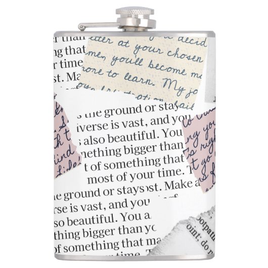 Tijdschrift Esthetisch – Retro Redactionele Stijl Heupfles (Voorkant)