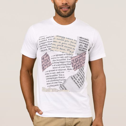 Tijdschrift Esthetisch – Retro Redactionele Stijl T-shirt (Voorkant)