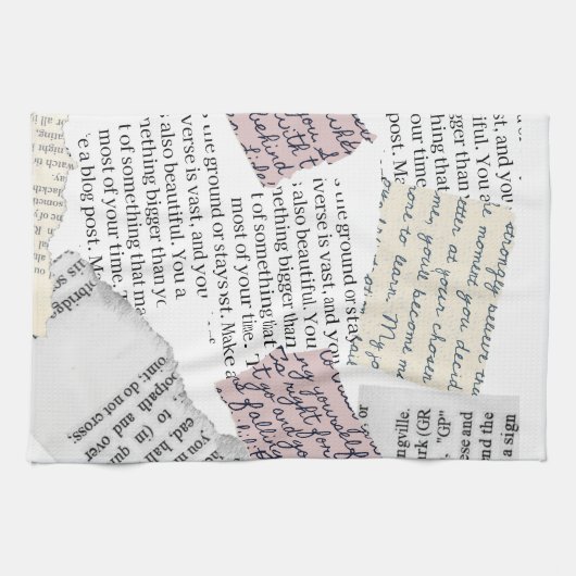 Tijdschrift Esthetisch – Retro Redactionele Stijl Theedoek (Horizontaal)