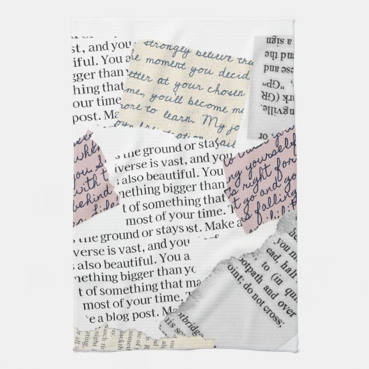 Tijdschrift Esthetisch – Retro Redactionele Stijl Theedoek (Verticaal)