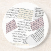 Tijdschrift Esthetisch – Retro Redactionele Stijl Zandsteen Onderzetter (Voorkant)