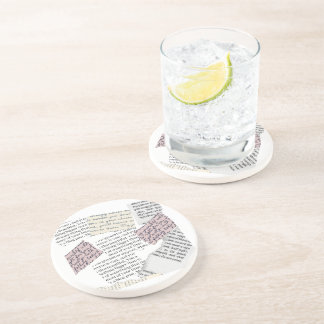 Tijdschrift Esthetisch – Retro Redactionele Stijl Zandsteen Onderzetter