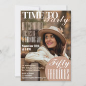 Tijdschrift Hoesje 50e Verjaardagsfeestuitnodiging Kaart (Voorkant)