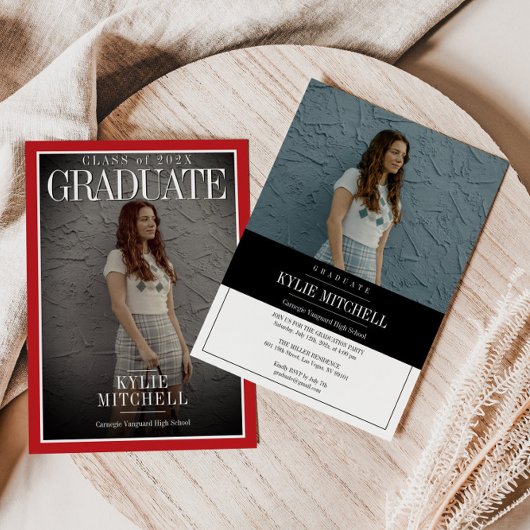 Tijdschrift Hoesje Afstuderen Uitnodiging