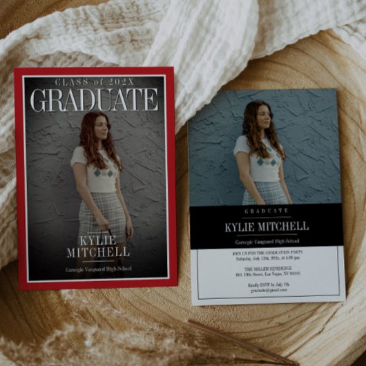 Tijdschrift Hoesje Afstuderen Uitnodiging