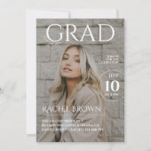 Tijdschrift Hoesje Afstuderen Uitnodiging, Tijdsch Kaart (Voorkant)