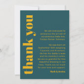 Tijdschrift Hoesje Bold Modern Birth Announcement Aankondiging (Achterkant)