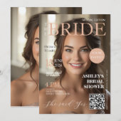 Tijdschrift Hoesje Bruidsdouche Uitnodiging (Voorkant / Achterkant)