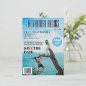 Tijdschrift Hoesje Foto Bruiloft Save the Date Kaa Kaart (Staand voorkant)