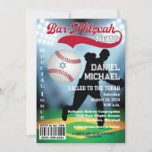 Tijdschrift Hoesje Honkbal Bar Mitzvah Uitnodiging (Voorkant)