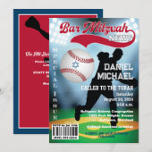 Tijdschrift Hoesje Honkbal Bar Mitzvah Uitnodiging (Voorkant / Achterkant)