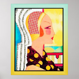 tijdschrift Hoesje Lady (Art Deco) Poster