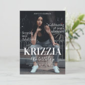 Tijdschrift Hoesje Verjaardagsuitnodiging Kaart (Staand voorkant)