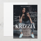 Tijdschrift Hoesje Verjaardagsuitnodiging Kaart (Voorkant / Achterkant)