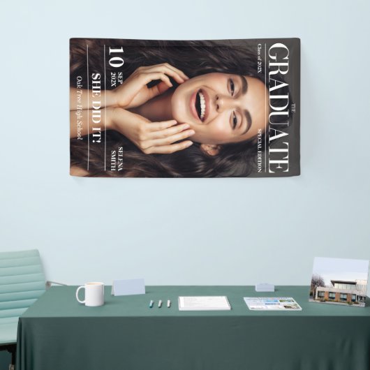 Tijdschrift krant Afstuderen Party Foto Spandoek (Beurs)