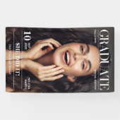 Tijdschrift krant Afstuderen Party Foto Spandoek (Horizontaal)