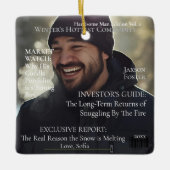 Tijdschrift man van de winter keramisch ornament (Voorkant)