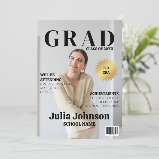 Tijdschrift Moderne Foto 2024 Afstuderen Afstudere Aankondiging (Staand voorkant)