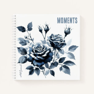 Tijdschrift "Moments" Rozen in Blue Var01 Notitieboek