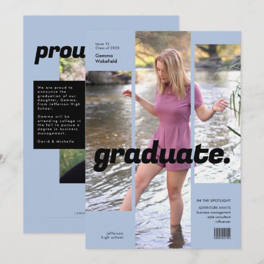 Tijdschrift Omslag Eenvoudig & Modern Kaart (Voorkant / Achterkant)