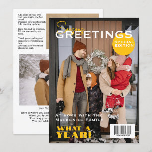 Tijdschrift Omslag Kerst Persoonlijk Feestdagenkaart