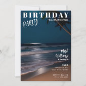 Tijdschrift Omslag Moonlight Beach Verjaardag Kaart (Voorkant)