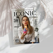 Tijdschrift omslag qr code 30ste Verjaardagsfeest Kaart